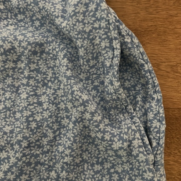 Abercrombie & Fitch Blue & White floral pattern size M babydoll cottagecore - Picture 5 of 11